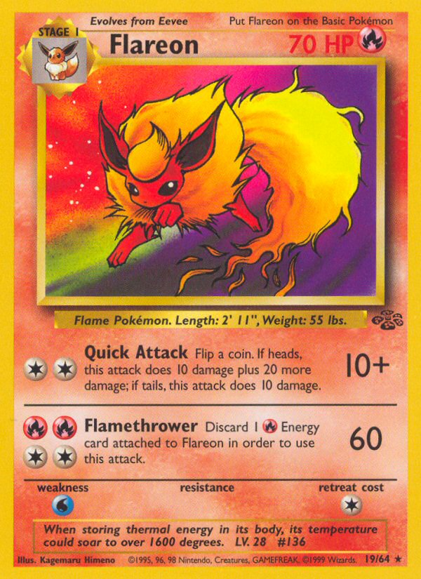 Jungle set Non Holo Flareon #19/64 unlimited